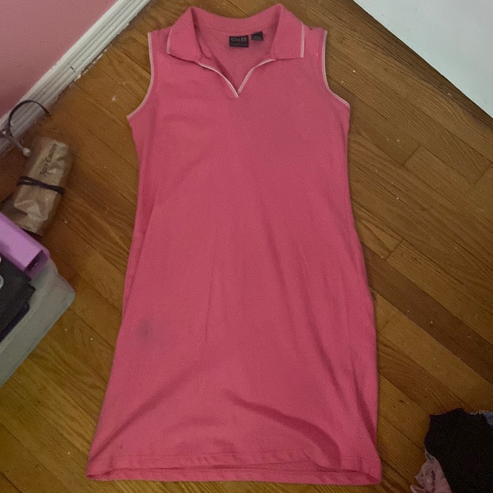 Pink Collared Tennis Dress